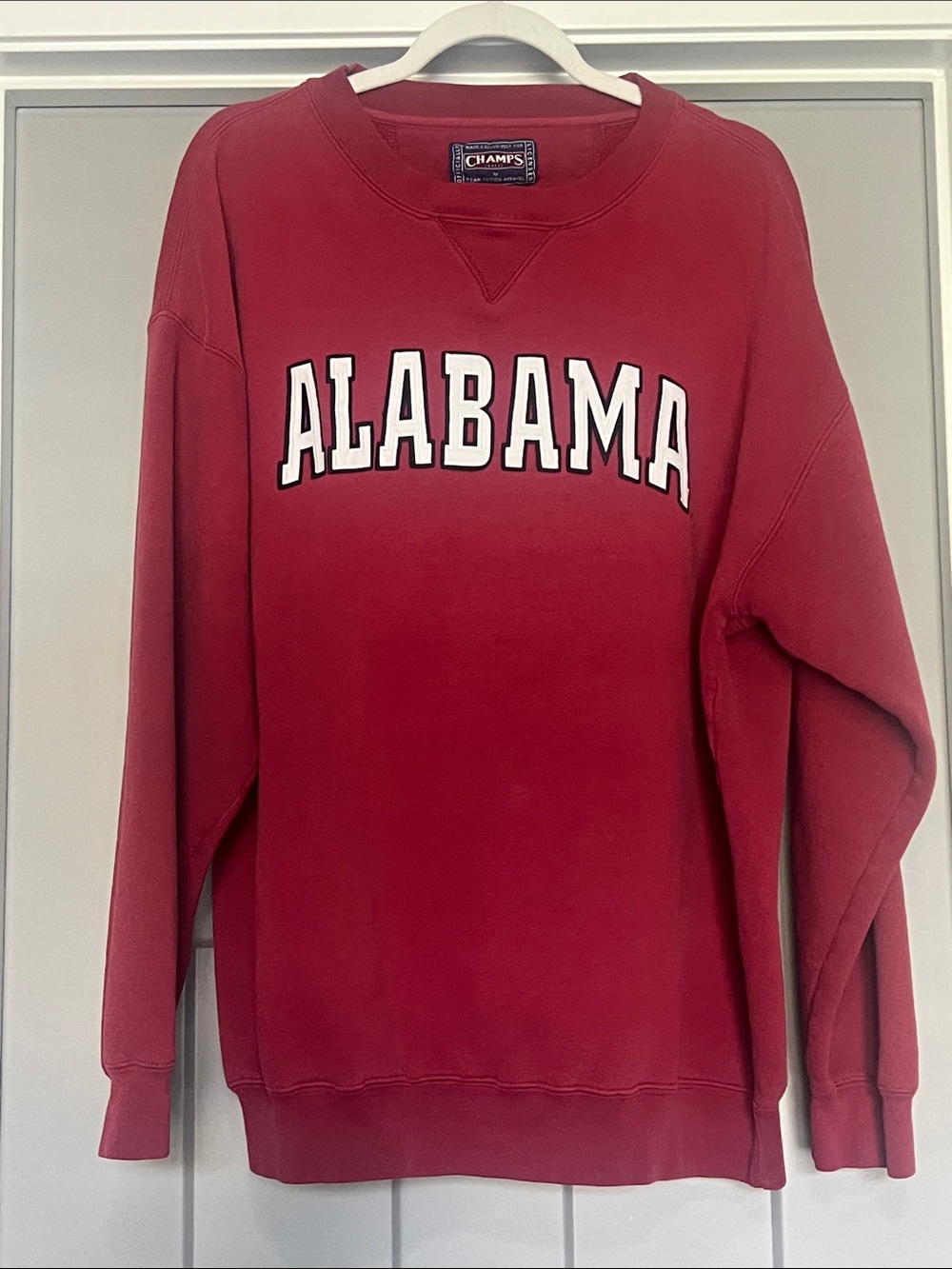 Champs Alabama Crewneck Sweatshirt - Red with White Lettering